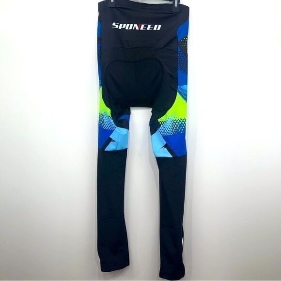 Sponeed Black Padded Stretch Cycling Leggings- New With Tags - Picture 8 of 13